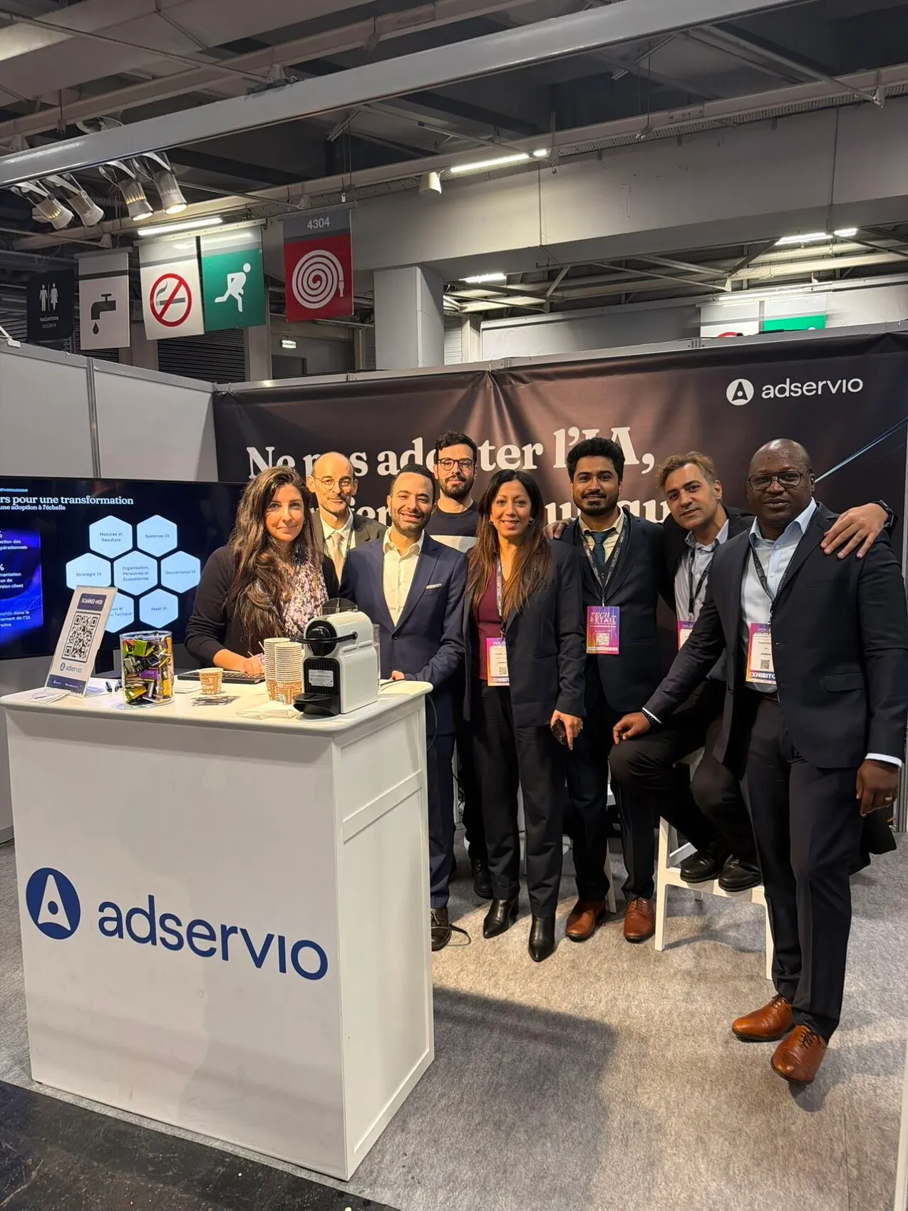 The Adservio team at a tech trade show